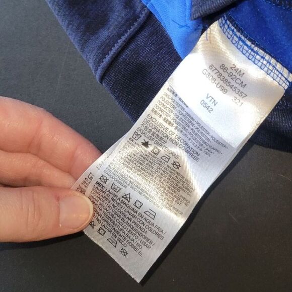 Nike Dri Fit Navy Zip Up Hooded Jacket 24 Months - Picture 4 of 7